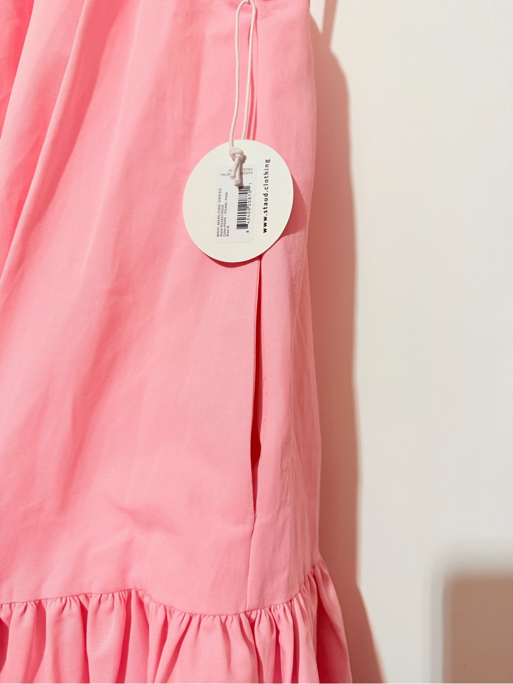 STAUD women’s Pink Halter Maxi Dress - Picture 9 of 11